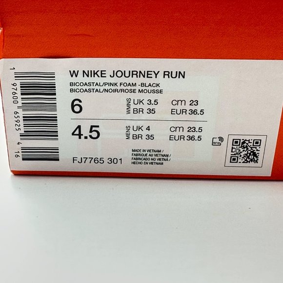 Women's Nike Journey Run Bicoastal Black Sail Pink  FJ7765-301 Sz 6 - Picture 13 of 13